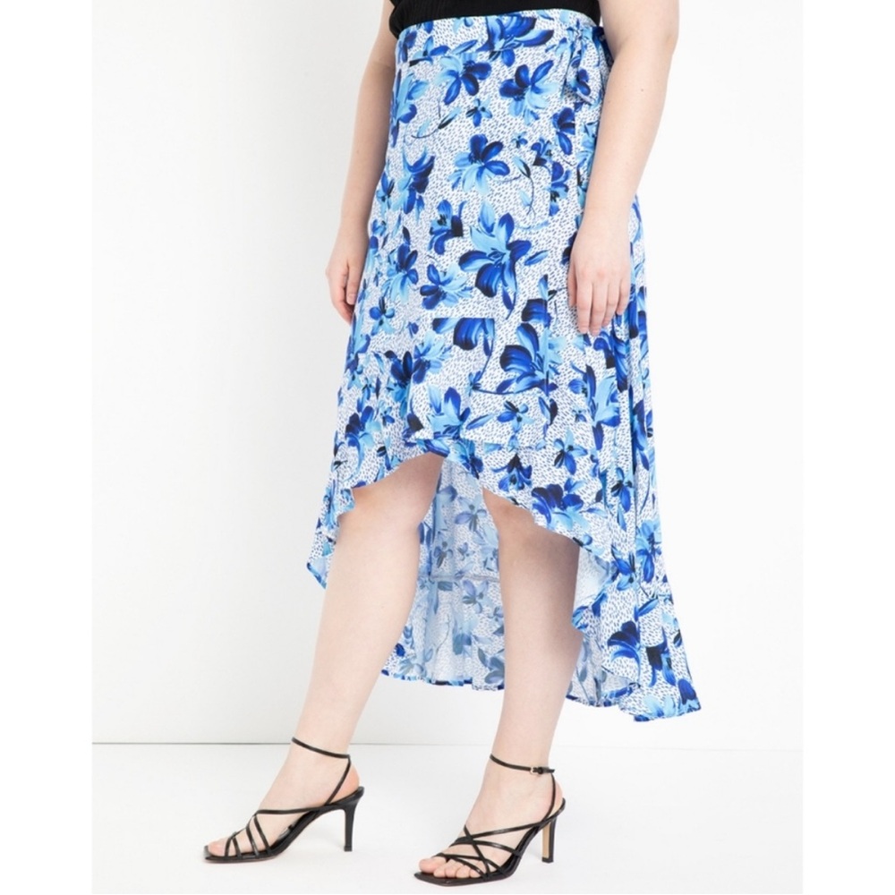 Eloquii Size 20 Floral Wrap Skirt ๐๐ค NEW WITH TAGS - Picture 3 of 8